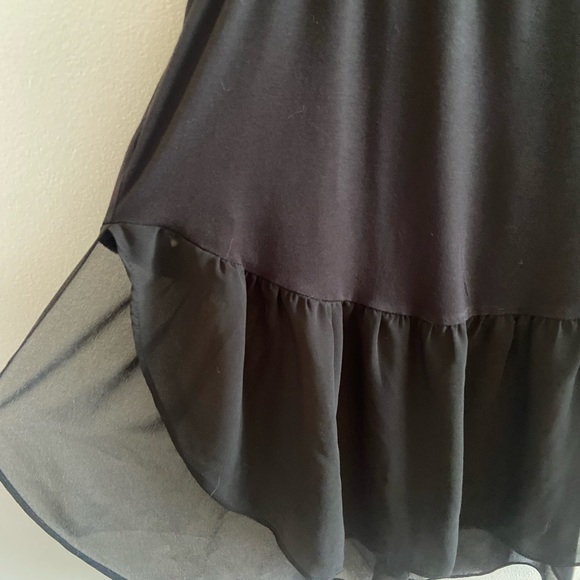 BCBGeneration Black Halter Sheer Bottom Top Size Medium - Picture 3 of 4
